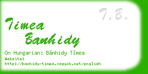 timea banhidy business card
