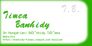 timea banhidy business card
